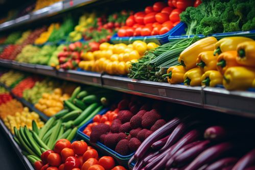 农产品新鲜蔬菜货架摄影图 摄影图